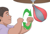 graphic cartoon of speedbag in use
