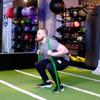 Resistance band squat